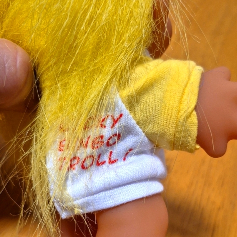 Yellow and Brown Vintage-Style Troll Doll - Picture 4 of 6
